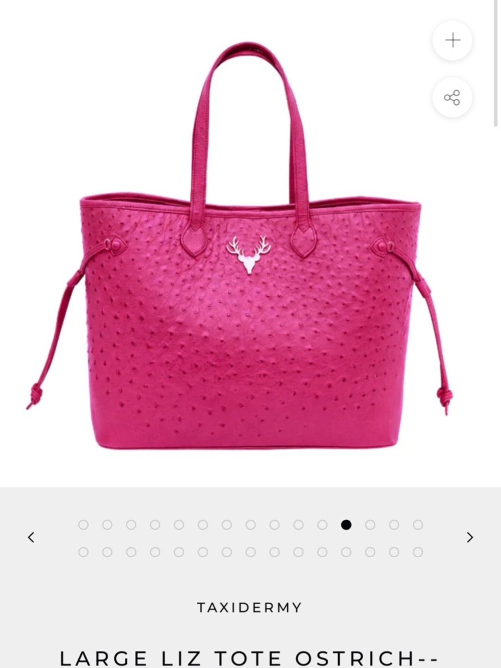 Taxidermy Ostrich Large Liz Tote - Hot Pink